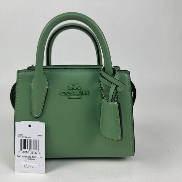 Coach CO974 Leather Andrea Mini Carryall Top Handle/Crossbody Bag - Picture 5 of 9